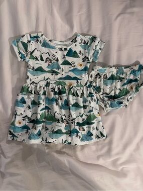 Little Sleepies Mountain Mist Dress with Bloomers